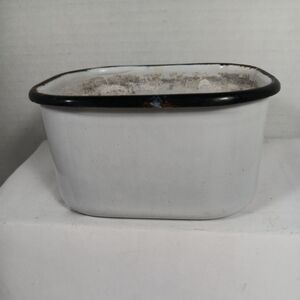 Vintage White Enamelware Pan